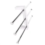 Nameeks Gedy Bridge Wall Mounted Polished Chrome Towel Rack with 3 Adjustable Sliding Bars thumbnail 3