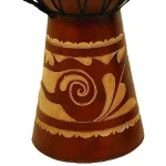 Benzara Toca Wood and Leather Brown Djembe Drum Decorative Musical Instrument thumbnail 2