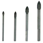 MIBRO 4-Piece Industrial Carbide Glass and Tile Drill Bit Set, 1/8 in. to 5/16 in. thumbnail 2