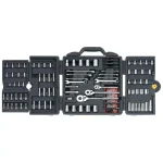Stanley 170-Piece SAE & Metric Ratchet and Socket Set, 1/2 in Drive, Chrome Vanadium Steel thumbnail 1