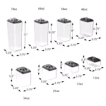 Classic Cuisine 8-Piece Airtight Plastic Food Storage Container Set, Stackable Rectangular Canisters thumbnail 3