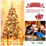 Costway 6 ft. Snow Flocked Artificial Christmas Tree with 928 Branch Tips, Unlit Hinged Pine thumbnail 6
