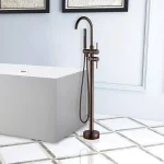Vanity Art 46 in. Freestanding Single Handle Claw Foot Tub Faucet with Hand Shower, Oil Rubbed Bronze thumbnail 4
