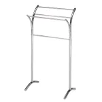 Kings Brand Furniture Minimalist 4-Bar Free-Standing Towel Rack in Polished Chrome thumbnail 4
