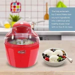 Americana 1.5 Qt. Electric Ice Cream Maker with Quick Freeze Bowl, Red thumbnail 5