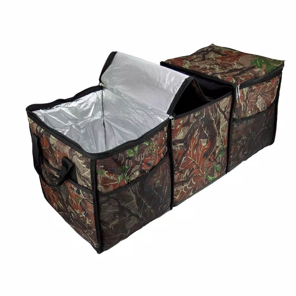 GigaTent 3-Compartment Collapsible Cooler & Trunk Organizer for SUV, Truck, and Auto - Camo