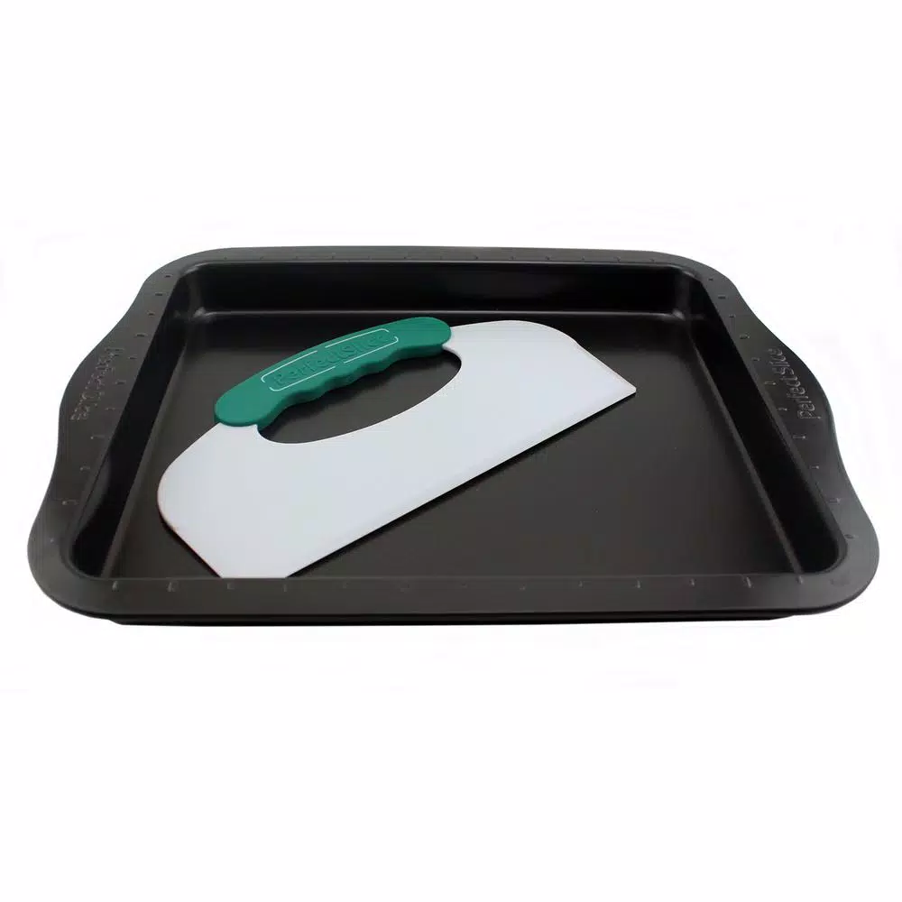 BergHOFF PerfectSlice 4-Piece Grey Bakeware Set with Cutting Tool and Carbon Steel Pans