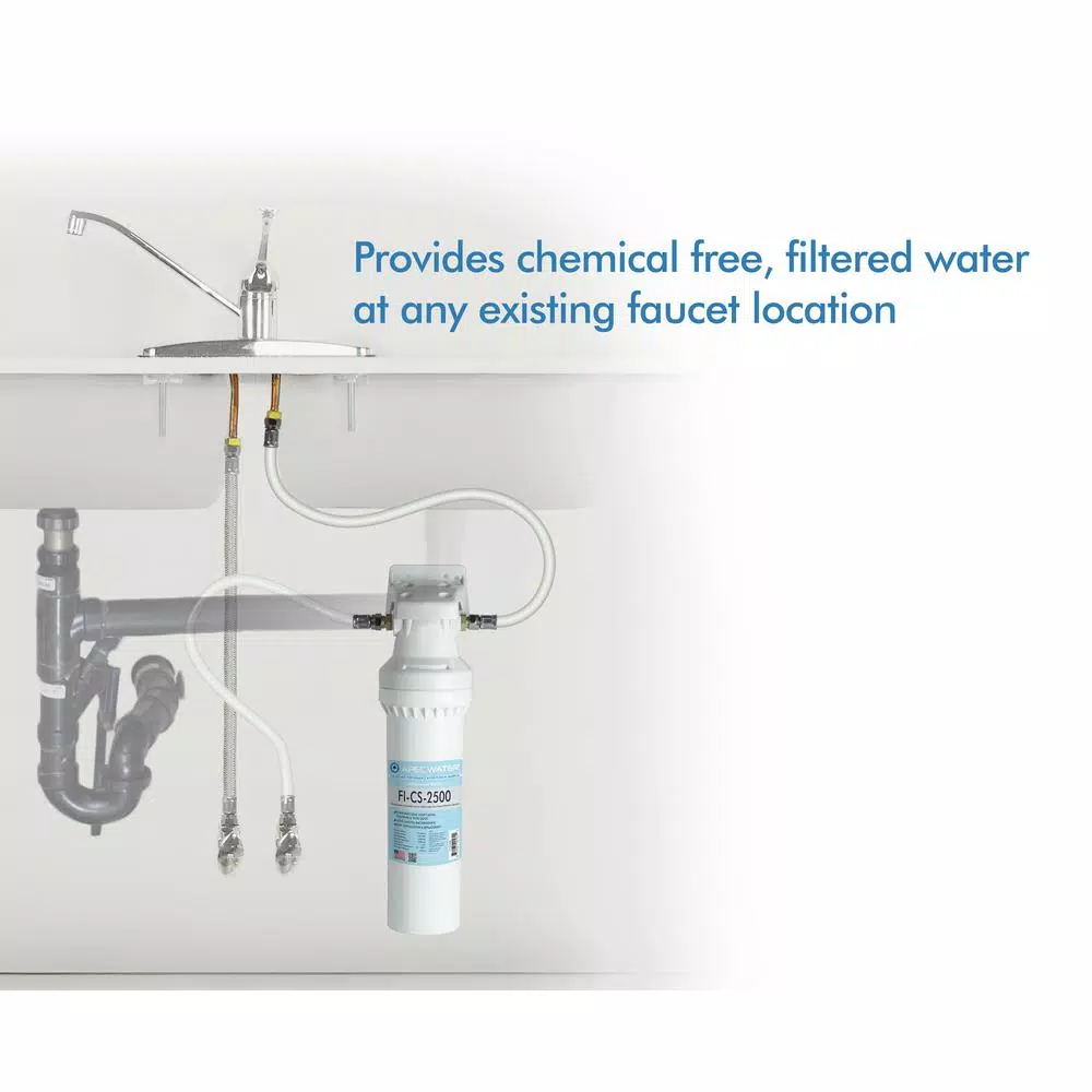 APEC Water Systems CS-Series CS-2500 Under-Counter Water Filtration System, High Capacity Easy Install