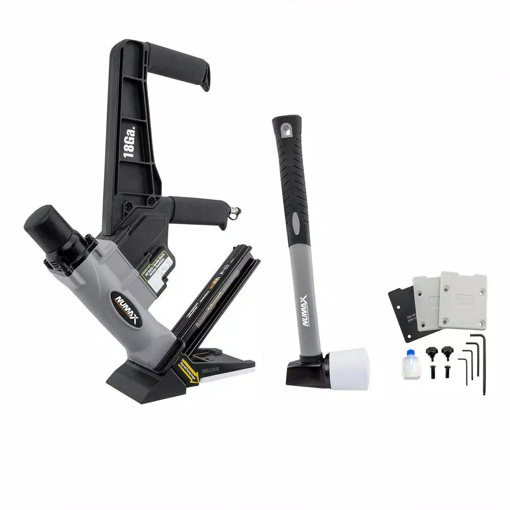 NuMax S18GLCNDH 18-Gauge 1-3/4 in. L-Cleat Dual Handle Flooring Nailer