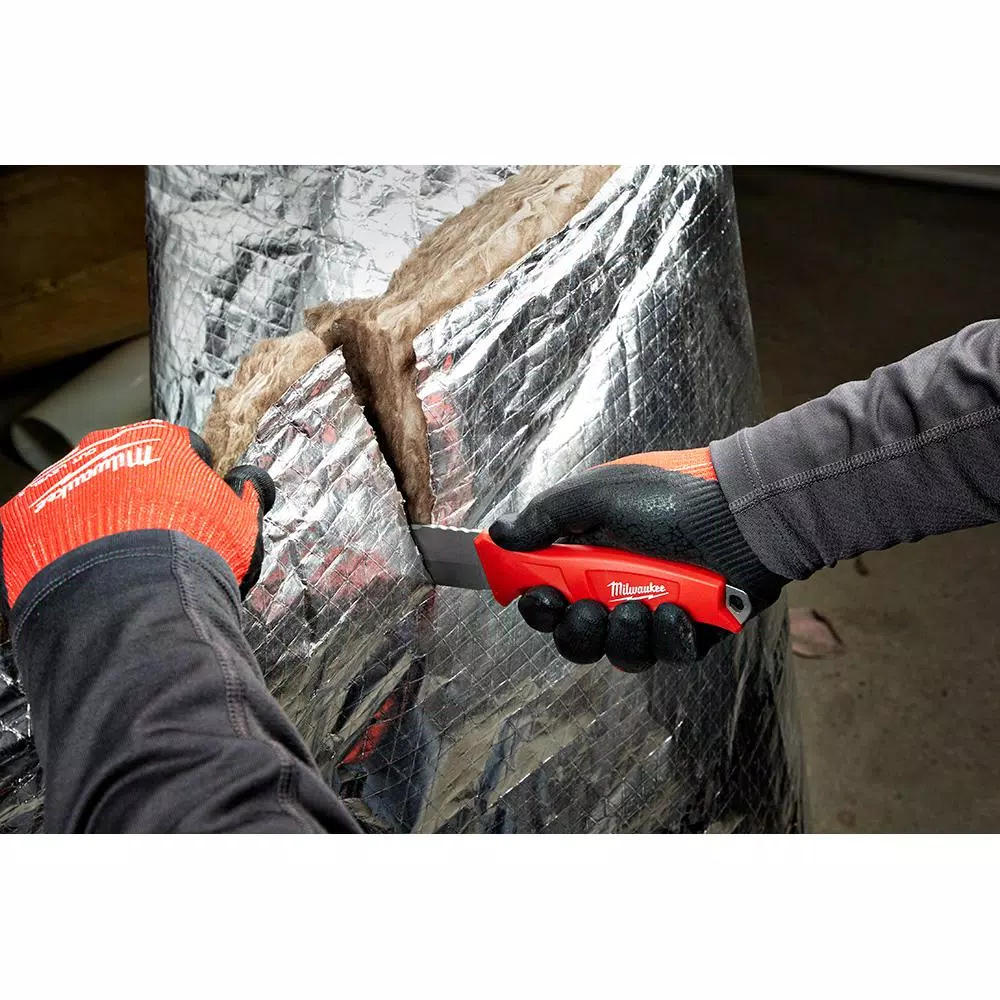 Milwaukee 4 in. Tradesman Fixed Blade Knife with Stainless Steel Drop Point Blade
