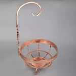 Creative Home Deluxe Copper Plated Wrought Iron Fruit Basket with Removable Banana and Grape Hanger thumbnail 3