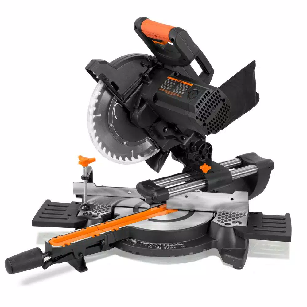 WEN 10 in. 15 Amp Single Bevel Sliding Compound Miter Saw with Laser Guide