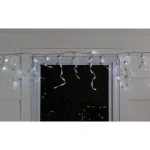 Northlight 100-Light Pure White LED Icicle Lights, 6.75 ft. Wide Angle, Indoor/Outdoor thumbnail 2