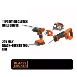 BLACK+DECKER 20V MAX Lithium-Ion 4-Tool Cordless Combo Kit with (2) 1.5 Ah Batteries and Charger thumbnail 2