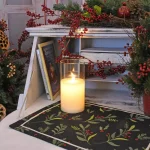 LUMABASE 8 in. Glass Hurricane LED Flameless Candle with Moving Flame, Battery Operated thumbnail 3