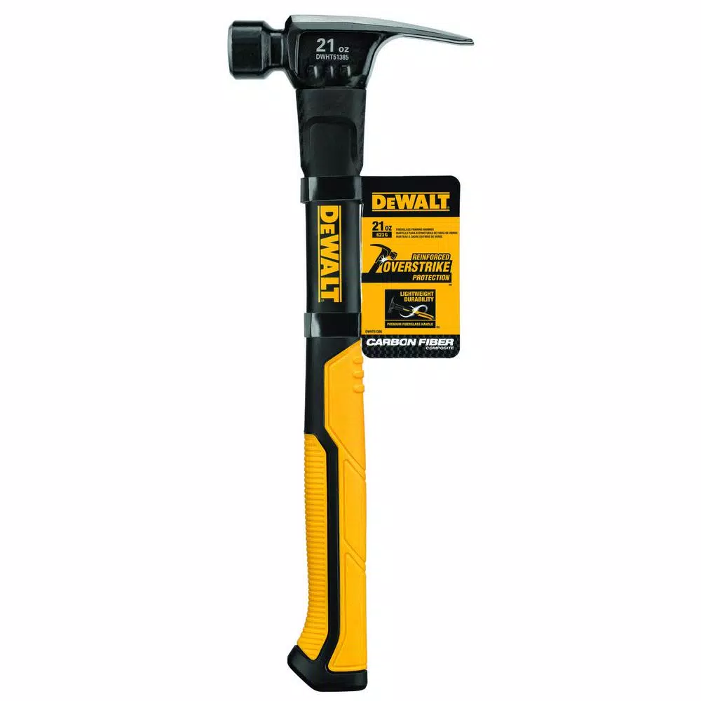 DEWALT 21 oz. Fiberglass Framing Hammer with 14 in. Handle and Magnetic Nail Starter