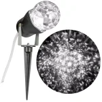 LightShow 10 in. White Projection Kaleidoscope LED Spotlight with Stake thumbnail 5