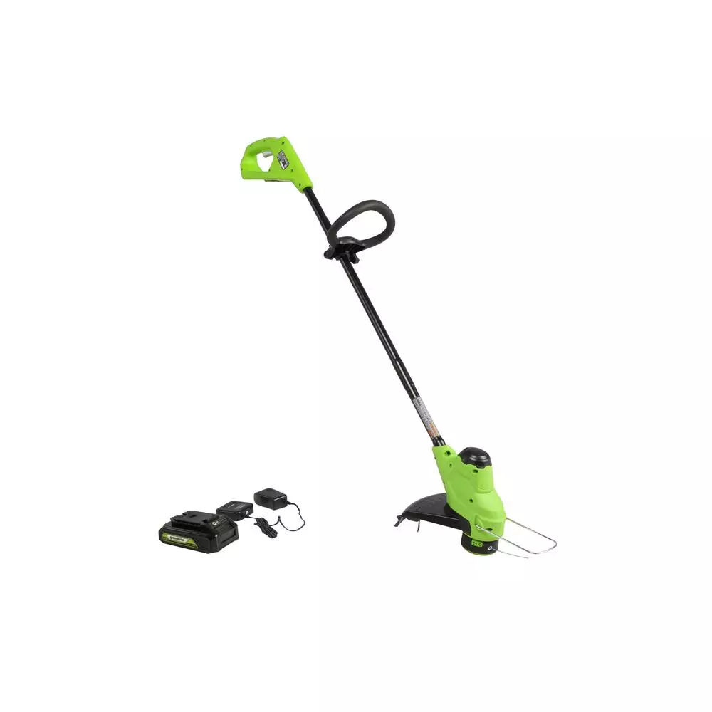 Greenworks 24V Cordless TORQDRIVE String Trimmer with 2.0 Ah Battery and Charger, 10 in. Cutting Path