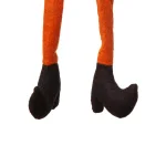 Glitzhome 20 in. Halloween Fabric Gnome Sitter Decor with Posable Hat and Faux Fur Beard thumbnail 4
