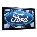 Crystal Art Gallery Ford Logo Framed Flashing LED Sign - Vintage Style Wall Art thumbnail 2