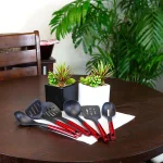 Better Chef 6-Piece Nylon and Stainless Steel Kitchen Utensil Set, Red thumbnail 3