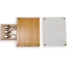 Legacy Concerto Bamboo Cutting Board and Cheese Tool Set with Tempered Glass Tray thumbnail 4