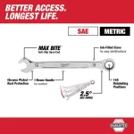Milwaukee 191-Piece Mechanic Tool Set with Ratcheting Wrenches and FOUR FLAT Sockets thumbnail 7