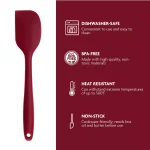 Ovente Premium Silicone Spatula with Stainless Steel Core, Heat-Resistant 500°F, Red thumbnail 2