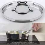 1829 Carl Schmidt Sohn STERN 1 qt. Hammered Stainless Steel Saute Pan with Lid thumbnail 6