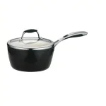 Tramontina Gourmet Ceramica Deluxe 3 Qt. Aluminum Ceramic Nonstick Sauce Pan with Glass Lid, Metallic Black thumbnail 1