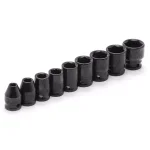 Husky 3/8 in. Drive SAE Impact Socket Set, 9-Piece thumbnail 9