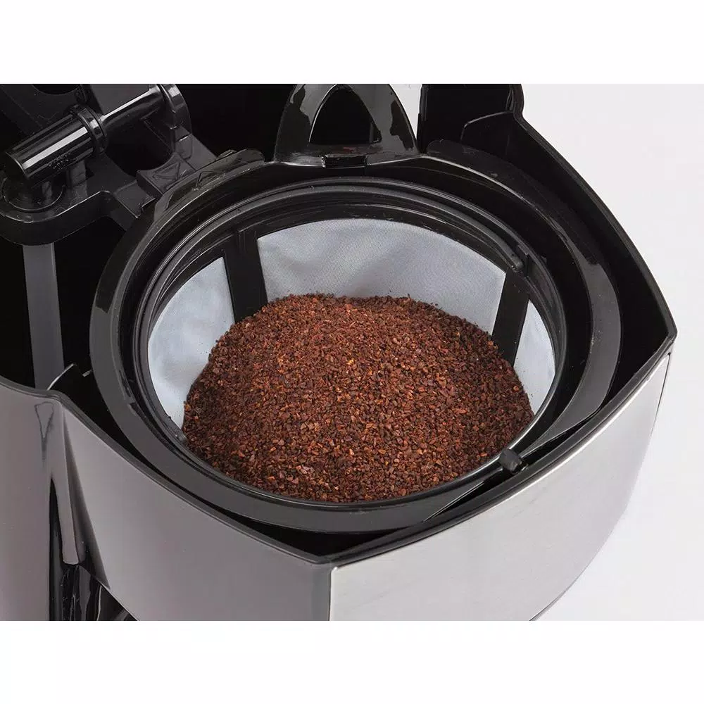 Betty Crocker 12-Cup Programmable Drip Coffee Maker with Stainless Steel Accents and Automatic Shutoff