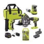RYOBI 18V ONE+ Cordless 4-Tool Combo Kit with 31-Piece Bit Set, 2 1.5 Ah Batteries, Charger and Bag thumbnail 1