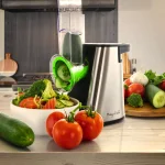 MegaChef Stainless Steel Electric Salad Maker 4-in-1 Slicer, Shredder, Chopper and Shooter thumbnail 6
