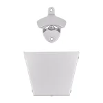 Everbilt Satin Nickel Bottle Opener and Cap Catcher thumbnail 1