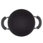 Circulon 3-Quart Hard-Anodized Nonstick Saucepot with Steamer Insert and Glass Lid, Black thumbnail 2