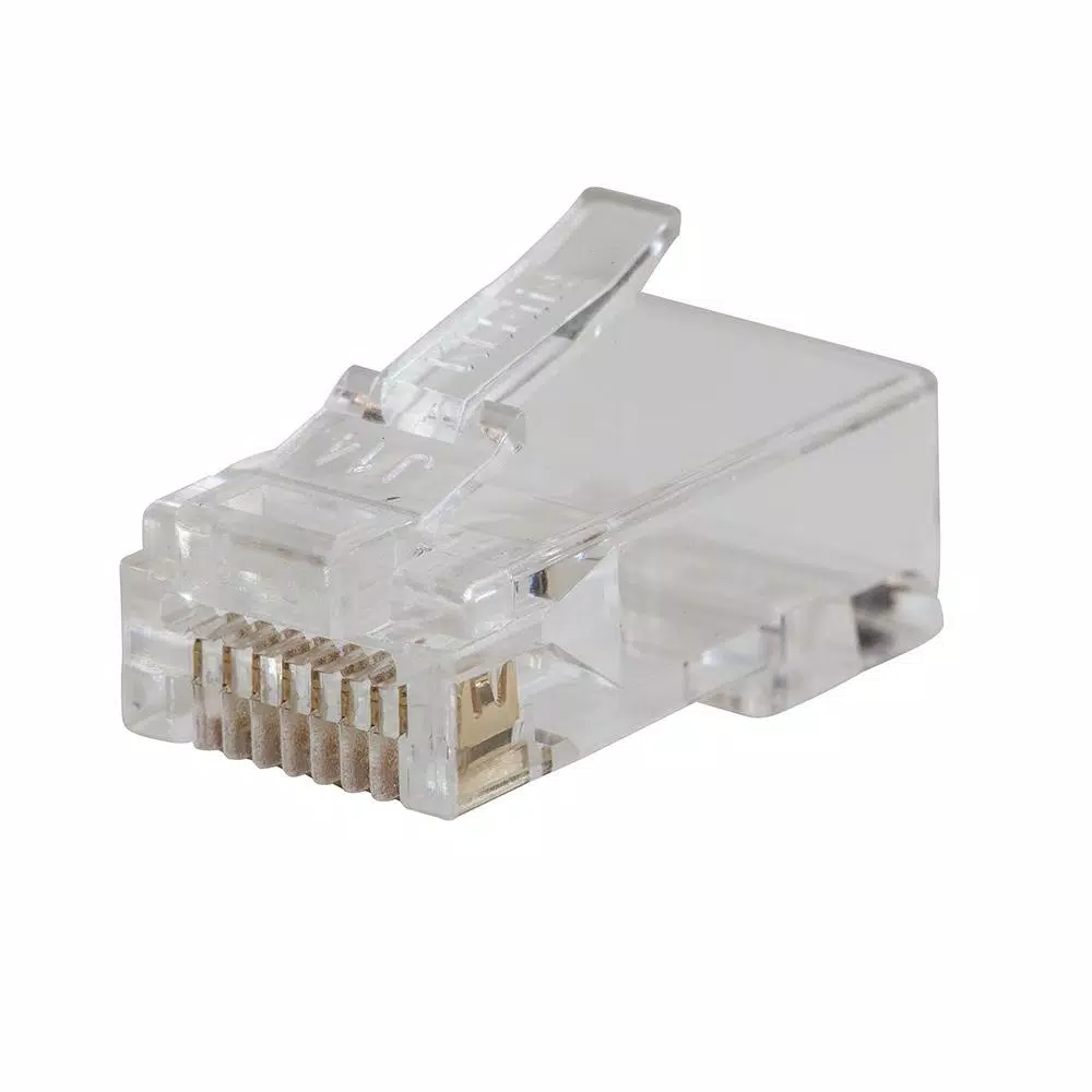 Klein Tools Pass-Thru Modular Crimper, Radial Stripper, and CAT5e Connector Set (20-Pack)