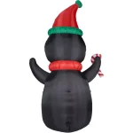 Fraser Hill Farm 10 ft. Penguin and Candy Cane Christmas Inflatable with RGB Lights thumbnail 7