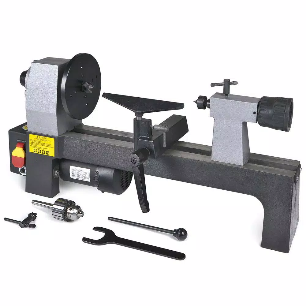 MicroLux 8 in. x 12 in. Variable Speed Wood Turner's Lathe with 1/3 HP Motor