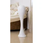 Uniquewise 39 in. White Modern Fiberglass Tall Floor Vase - Unique Oval Design thumbnail 3