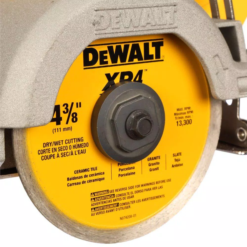 DEWALT 4-3/8 in. Wet/Dry Handheld Tile Cutter, 10.8 Amp