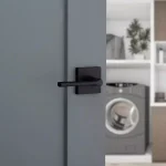 Kwikset Lisbon Square Matte Black Interior Passage Door Lever thumbnail 9