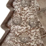 Glitzhome 7.5 in. Marquee LED Christmas Tree Stocking Holder - Wooden & Metal Holiday Decor thumbnail 3