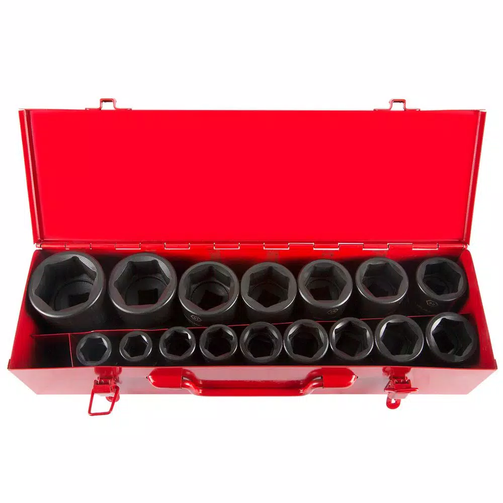 Steelman PRO 79315 3/4 in. Drive 6-Point Metric Impact Socket Set, 16-Piece