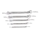 TEKTON 5-Piece 45° Offset Box End Wrench Set, SAE, with Roll-Up Pouch thumbnail 3
