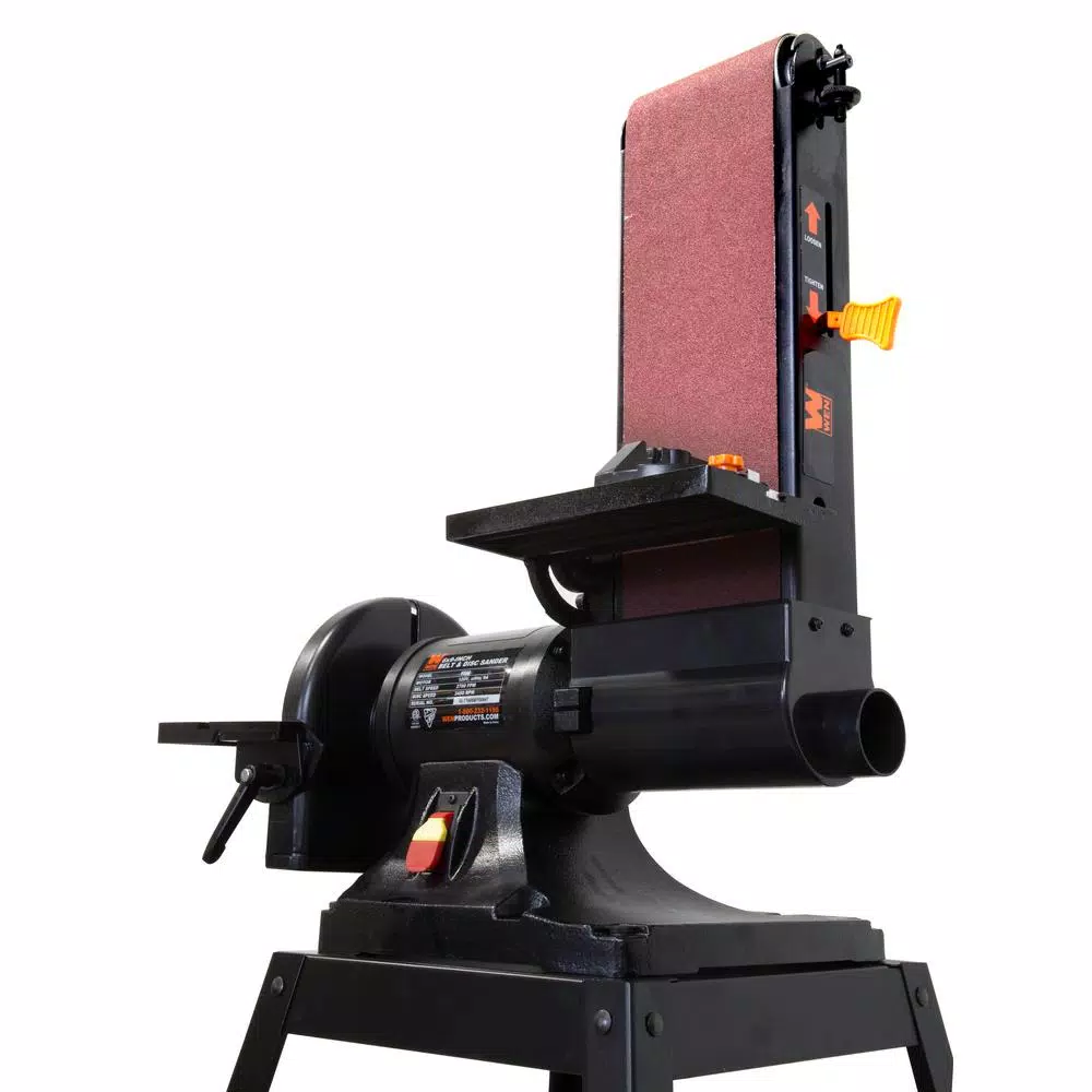 WEN 6 x 48-Inch Belt and 9-Inch Disc Sander with Stand, 9A Motor