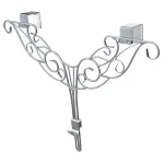 Village Lighting Company 19 in. Silver Antler Adjustable Wreath Hanger, Durable Wrought Iron thumbnail 2