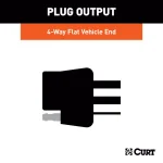 CURT 4-Way Flat Trailer Connector Socket with 60" Wires and Installation Hardware thumbnail 5