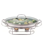 Cuisinart 13.5 in. Stainless Steel Oval Buffet Server, 2.5 Qt. Chafing Dish thumbnail 2