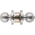 Universal Hardware ANSI Grade 2 Heavy Duty Keyed Entry Door Knob, Satin Chrome thumbnail 3